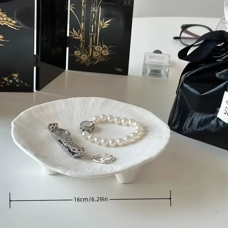 Ceramic Jewelry Tray with Unique Artistic Design