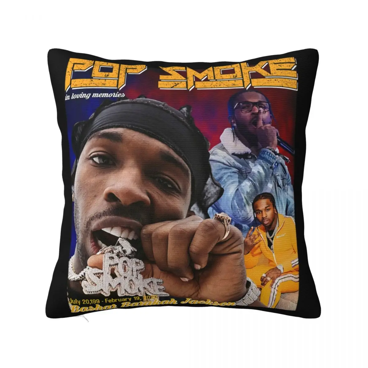 Pop Smoke Atmungsaktives Inspired Rap Hip Hop R&B Rapper Music Regular Size M'3Xl Women Men Pillow Case