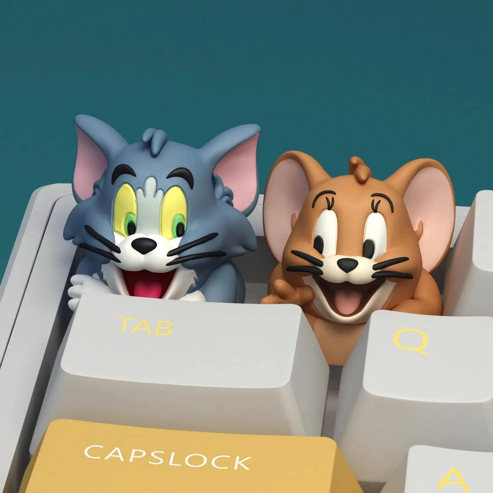 

Кастомные кейкапы Том и Джерри для механической клавиатуры, DIY-кейкапы с подсветкой для ПК-гейминга, классические, ESC, аниме-подарки