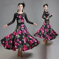 New Sexy Modern Dance Dress National Standard Women Ballroom Dance Dresses Top Grade Red Waltz Performance Costumes