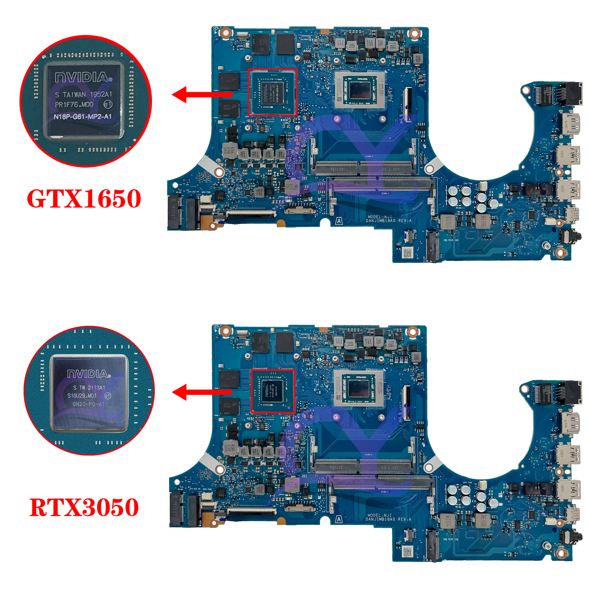 Imagem -03 - Placa-mãe Fa506ihr para Asus A15 Fa506 Fa506ih Fx506ihr Tuf506ic Fa506icb Da0njimb8c0 Mainboard com r5 r7 R94th V4g