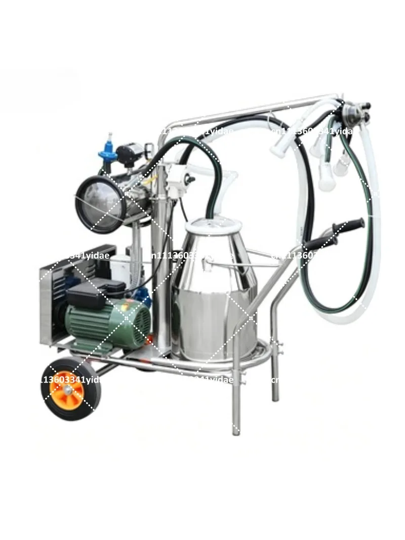 Stainless Steel Single Double Bucket Milking Machine for Cows Goats Camels Farm Use