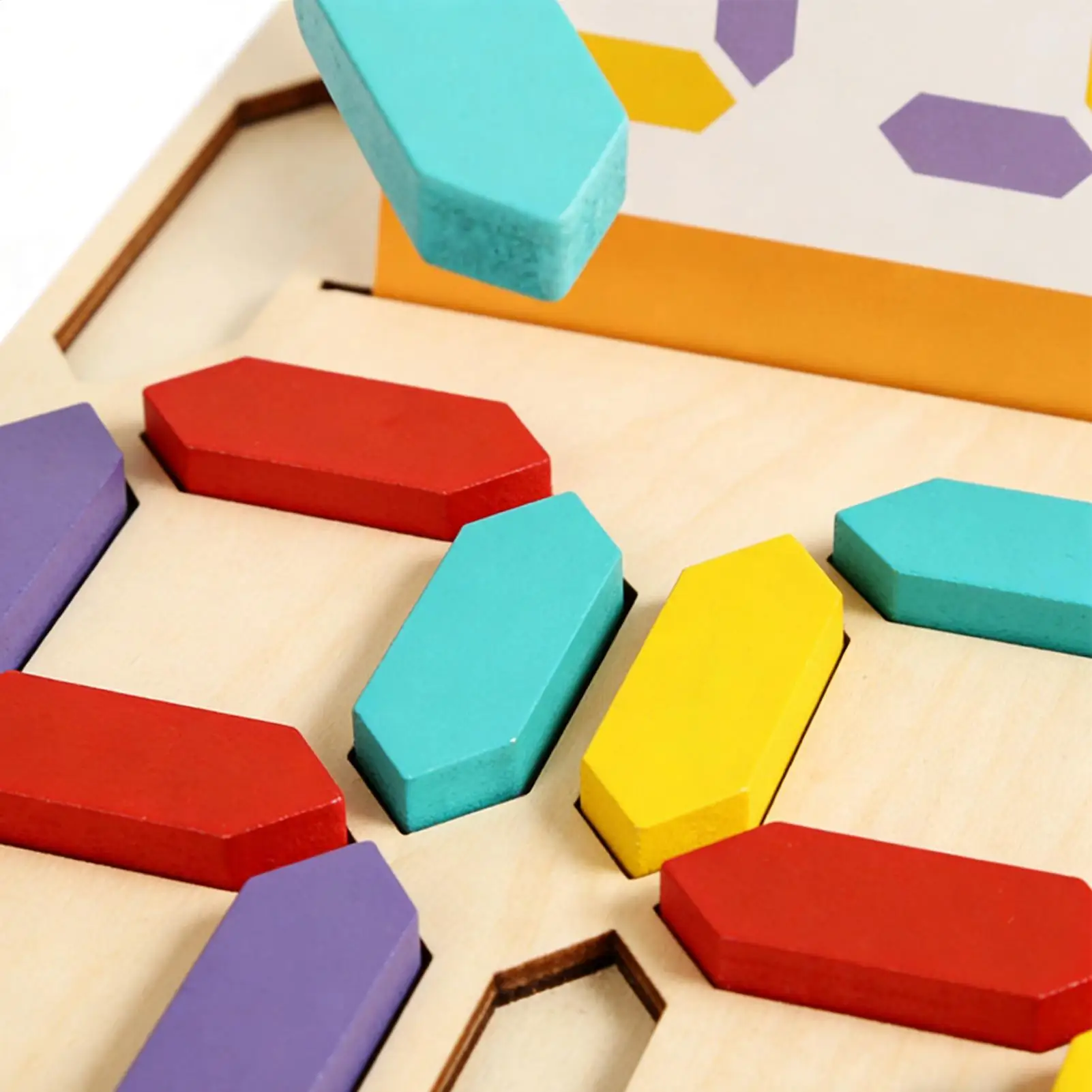 ألغاز الأرقام، لعبة مطابقة كتلة التحدي، ألغاز خشبية لمكتب الفصول الدراسية، أدوات تخزين نشاط رياض الأطفال