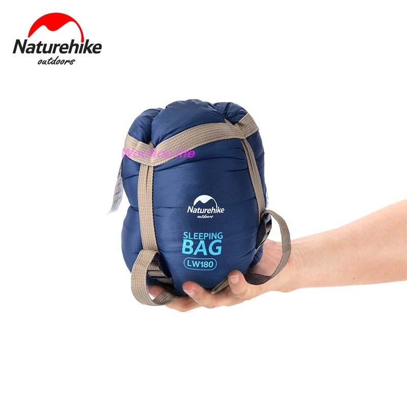Saco de dormir Naturehike lw180, saco de dormir ultraligero de algodón, saco de dormir para primavera y verano, mini saco de dormir para senderismo y acampada