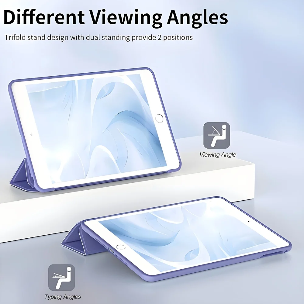 Case for iPad 9.7 5th/6th, for iPad Air 1 2 9.7 inch, Slim Stand Soft Back Shell Smart Cover, Tri-Fold Folio & Auto Wake / Sleep