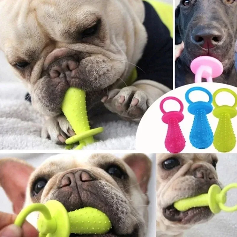 Pet Rubber Toys for Dogs Various Shapes Chew Bones Barbells Balls Combs Teeth Grinding & Cleaning Accessories for Puppies