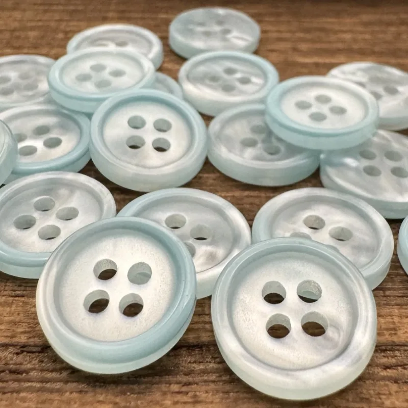 

10pcs Gradient Blue DIY Cute Resin Button Four Hole for Silk Chiffon Sweater DIY Apparel Sewing Supplies Phone Case Decoration