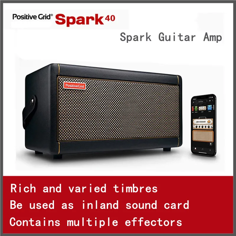 Positive Grid Spark 40 Guitar Amplifier, Electric, Bass and Acoustic  Spark Guitar Amp