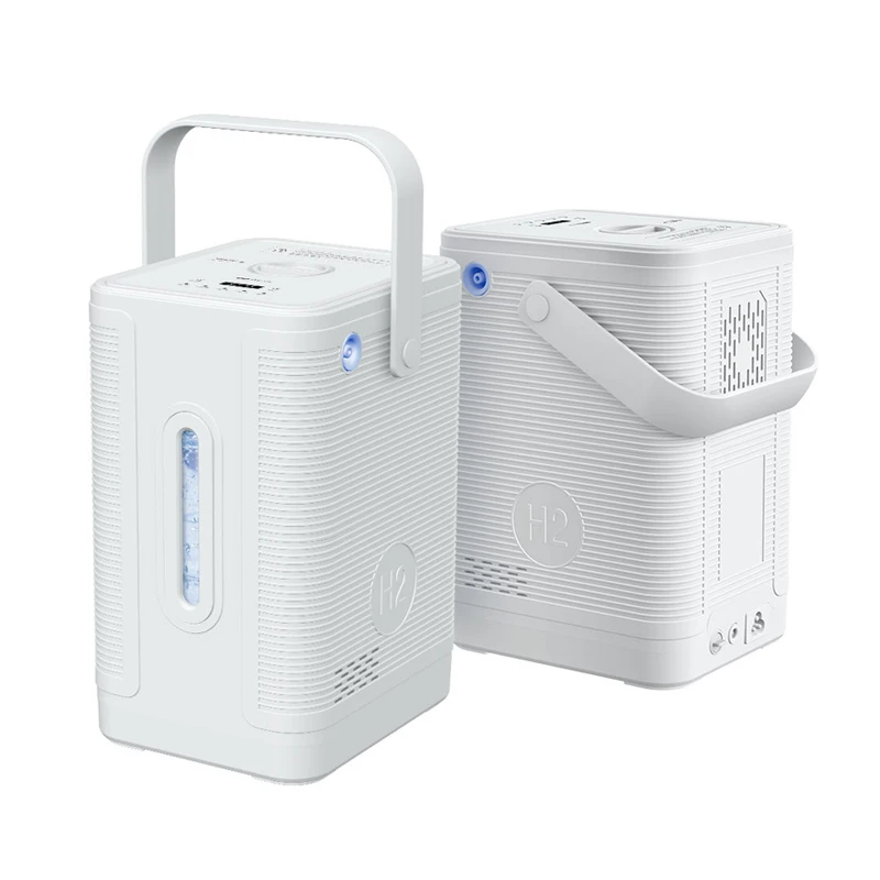 Appareil portable d'inhalation d'hydrogène, générateur d'hydrogène, électrolyseur SPE PEM, générateur de gaz à haute pureté 99,99 % pour usage domestique, double sortie, dispositif de respiration pour le bien-être personnel, pour la relaxation cellulaire quotidienne, le bureau