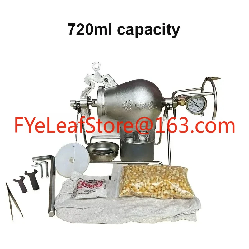 500ml Home Old Popcorn Maker Grain Amplifier Machine 720ml Hand-cranked Puffed Rice Corn Making Machines