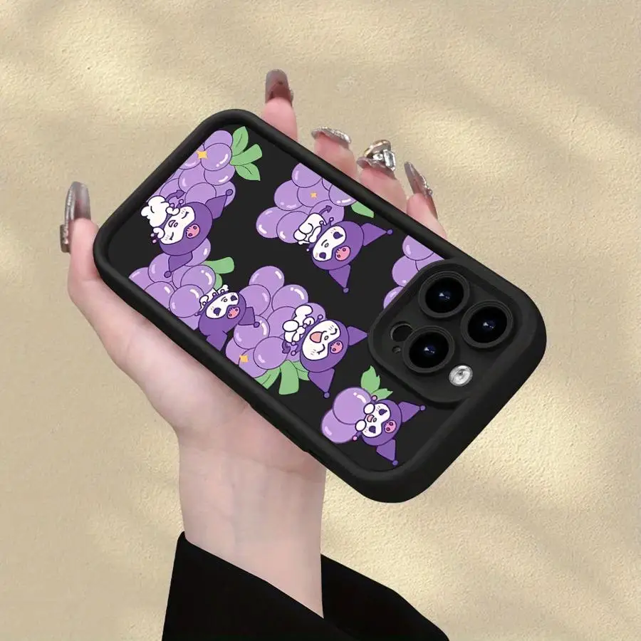 Funda de teléfono suave para iPhone XS Max 17 Air 16e 13 12 11 Pro 15 16 14 Plus XR Sanrio Melody Kuromi