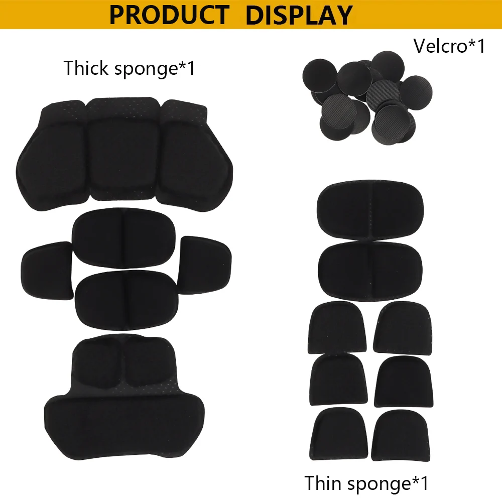 Helmet Inner Padding Kit Tactical Helmet Soft Breathable Protective Pad Memory Foam Pads M-LOCK Fast High Cut Helmet Accessories