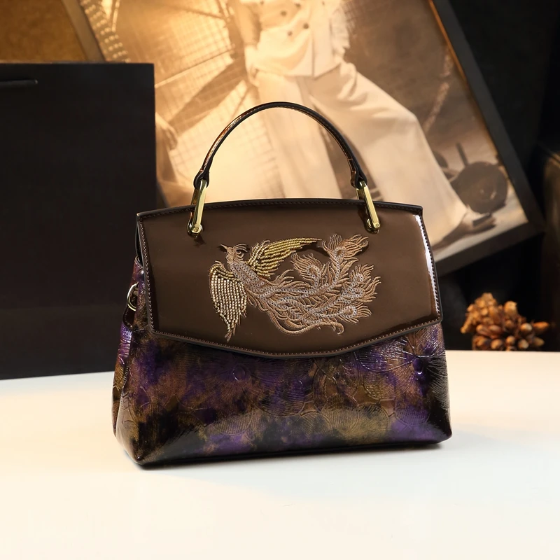 2024 New Fashionable Embroidered Phoenix Luxury Women\'s Bag with a Grand and Luxury Crossbody Mom Handbag