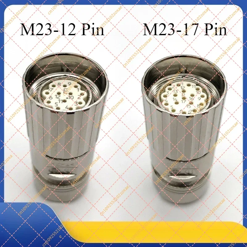 M23 12/17 Pin Female Aviation Connector Waterproof Encoder Plug for Servo Motor Industrial Circular Cable Socket