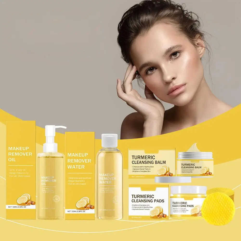 Ginger Lemon Makeup Remover Kurkumowe płatki oczyszczające Ginger Lemon Odświeżające, ciasne urządzenie do demakijażu i czyste, delikatne, nie Z6E4