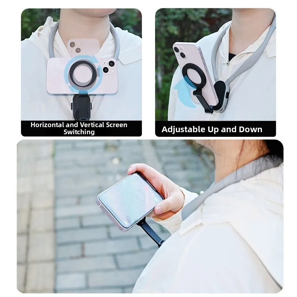 

Портативный быстросъемный магнитный шейный держатель для рук, универсальный шейный держатель для мобильного телефона, держатель для мобильного телефона, видеоблог, селфи
