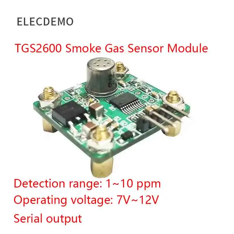 Air Quality Gas Sensor Module, Alcohol Cooking Smoke Hi-Sens Detection 1-10ppm, UART TTL Serial Port PC, DIY PCB Board,TGS2600
