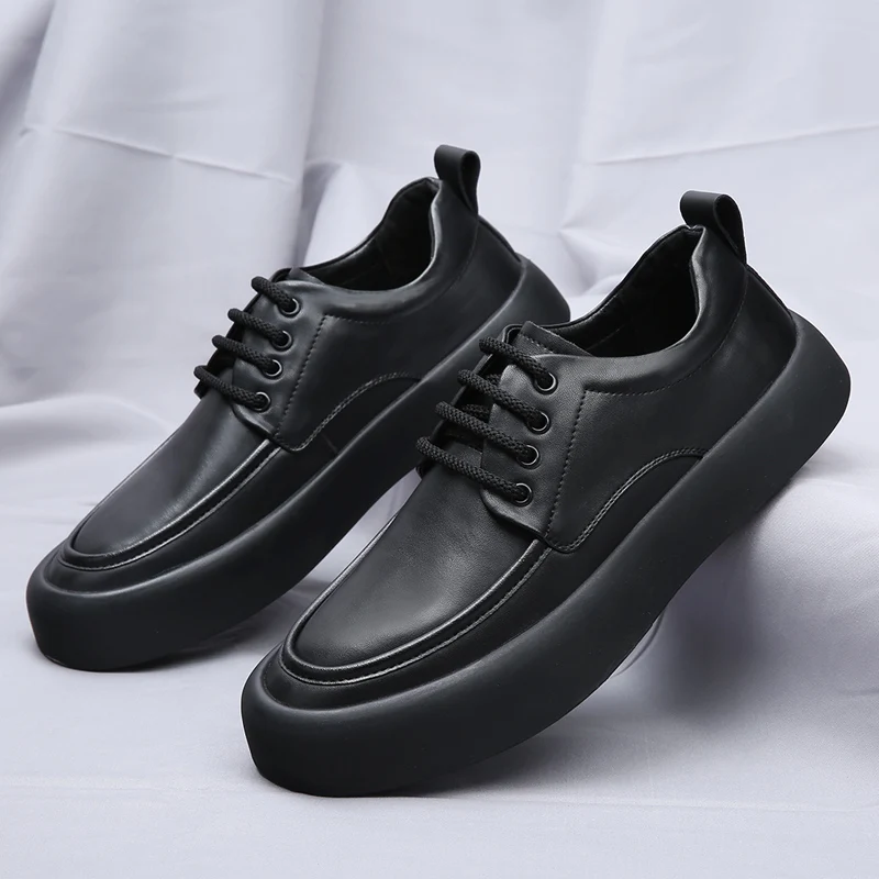 

men oxfords shoes lace up High Quality Leather Shoes Men Flats Fashion Men Casual Shoes Man Soft Comfortable Lace up footwear