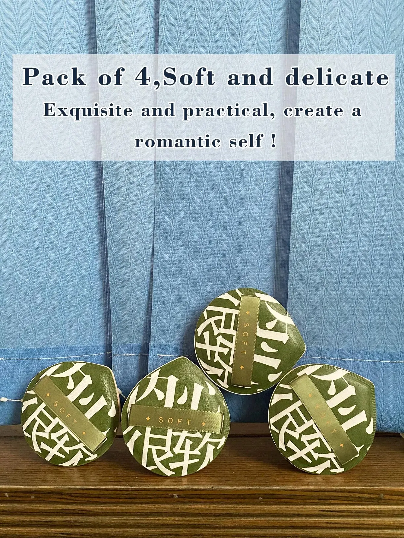 8 قطع من منتفخ حلوى القطن الأخضر قابلة لإعادة الاستخدام لمكياج كريم الأساس الجاف والرطب BB