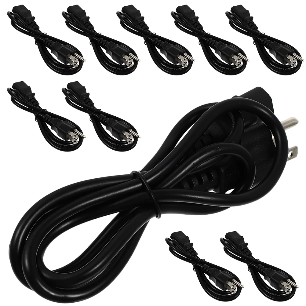 

10pcs Plug Power Cable Pure Copper Low Resistance AC Cord for Computer Printer Desktop Adapter
