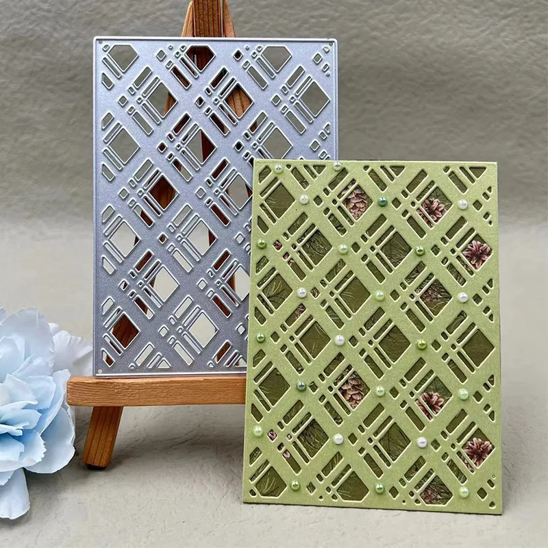 Square Background Frame Scrapbooking Die Cut Stamp Card Decoration Stencils Mold Crafts Metal Cutting Dies 2025 New Arrivals