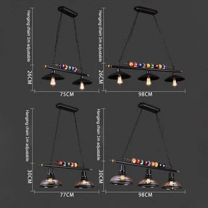 Nhà hàng sáng tạo retro đăng bài nghèo đèn chùm trang trí nhà phong cách công nghiệp đèn LED cho cửa hàng quần áo phòng ăn Bán hàng chính của Luminaria cho bảng bi -a - №7