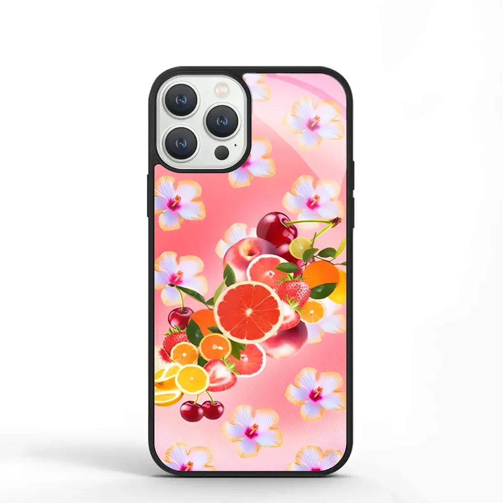 Fruit Salad Phone Case For IPhone 11 12 13 14 15 Plus Pro Max Mirror Acrylic PC TPU Cover