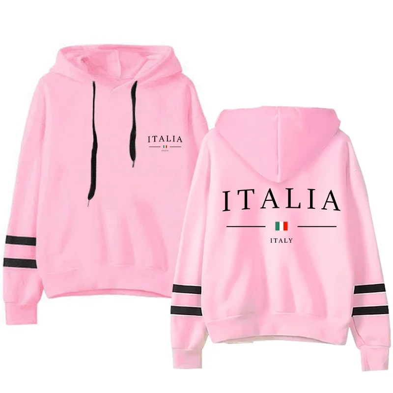 Damskie bluzy jesienno-zimowe uniwersalne pulowery wyprzedażowe bluzy z kapturem w paski modne codzienne sportowe proste wysokiej jakości