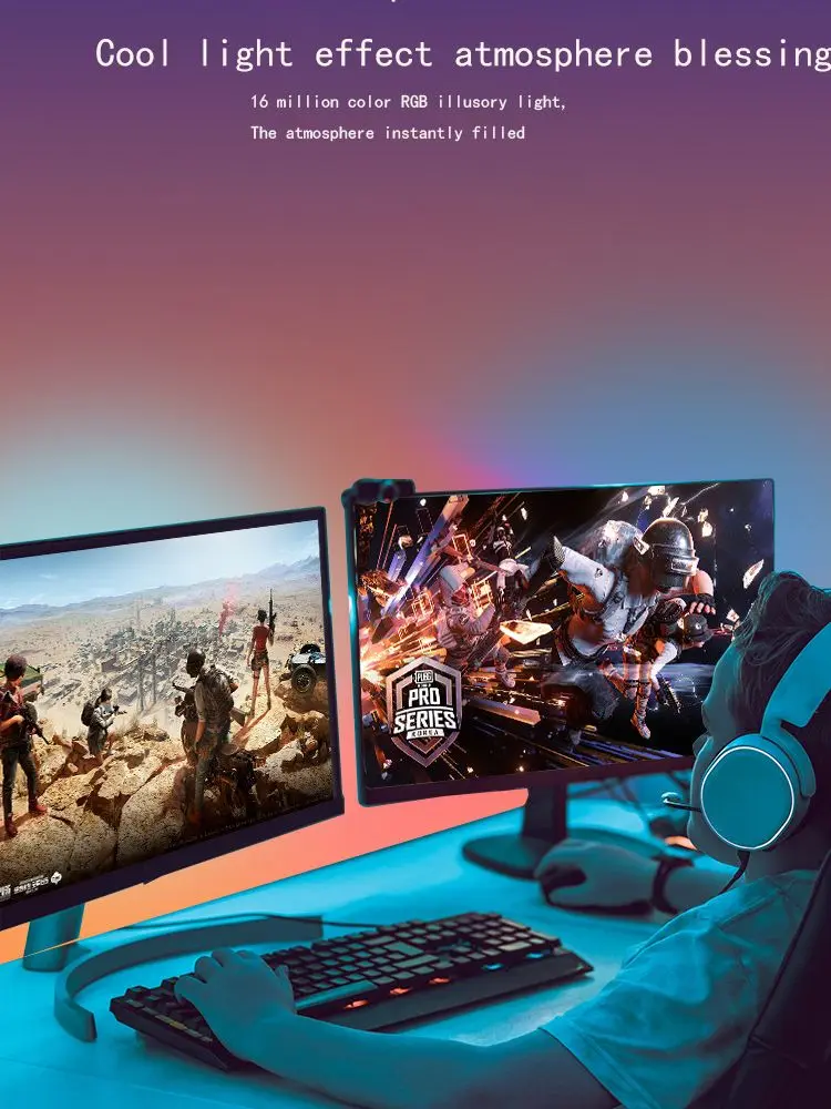 Zanurzeniowa listwa świetlna RGB do synchronizacji ekranu komputera, USB 5V Dream Color PC Podświetlenie Pickup Light do pokoju gier — zdjęcie 2