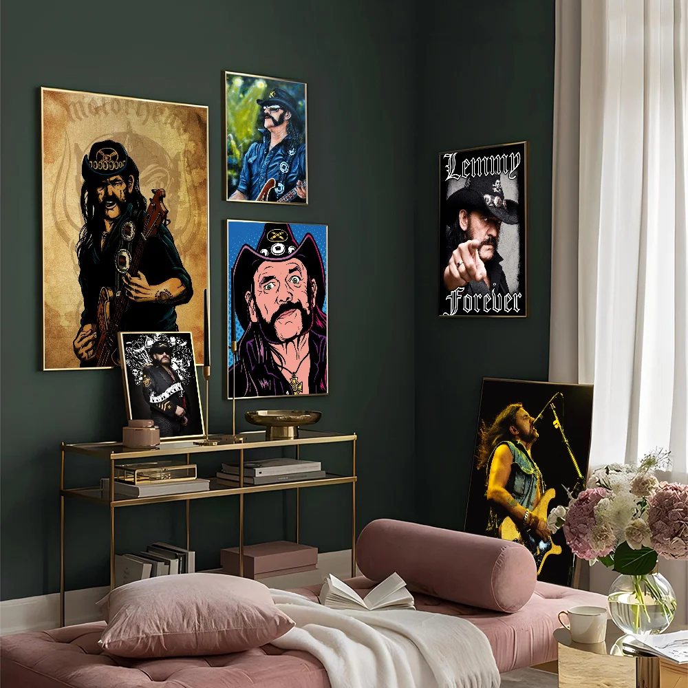 

Singer L-lemmy K-kilmister Whitepaper Poster HD Quality Poster Wall Art Painting Study Room Wall Decor