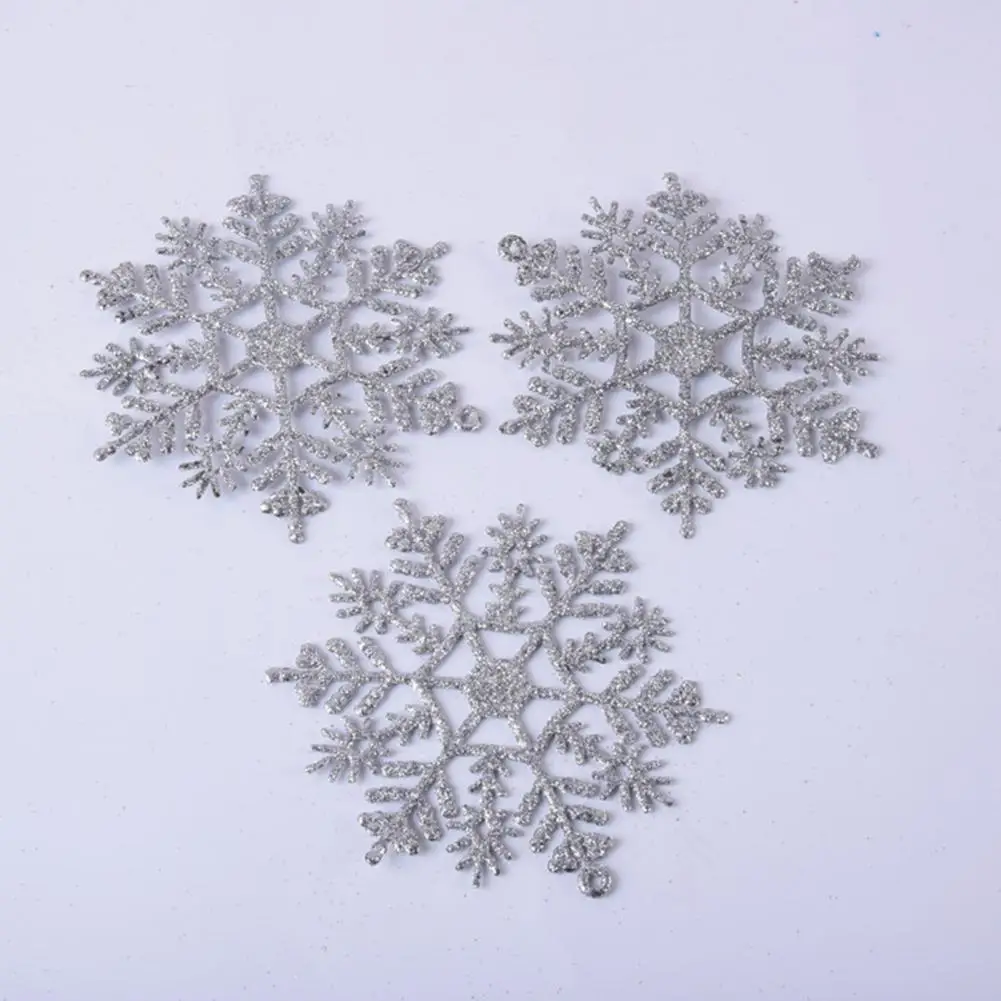 Porch Snowflake Ornaments Festive Snowflake Ornaments Sparkling Glitter Decorations for Christmas Tree Create at Home or Office