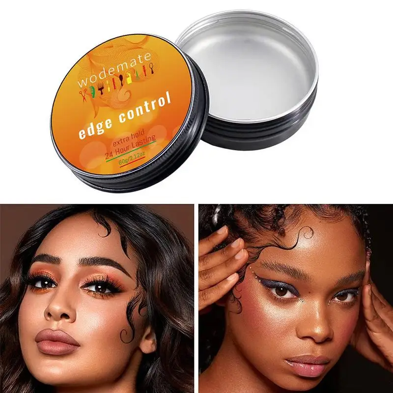 Stick di cera per capelli per parrucche controllo del bordo Non grasso Stick Slick Strong Hold Styling Wax + Edge Tamer con pennello Gel per capelli per le donne