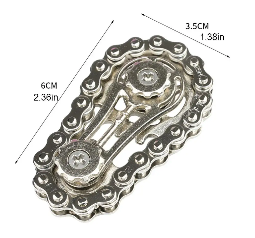 Volant d'inertie mécanique à dents de chaîne, Fidget Spinner, anti-stress, anxiété, chaînes de vélo en métal, Spinner, jouets EDC pour enfants et adultes, jouet à main
