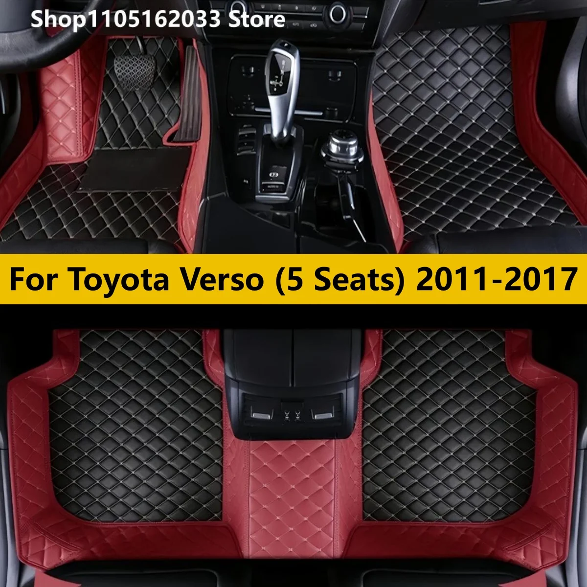 Car Floor Mats For Toyota Verso Five Seats 2011 2012 2013 2014 2015 2016 2017 Custom Foot Pads Carpet Cover Interior Accessories
