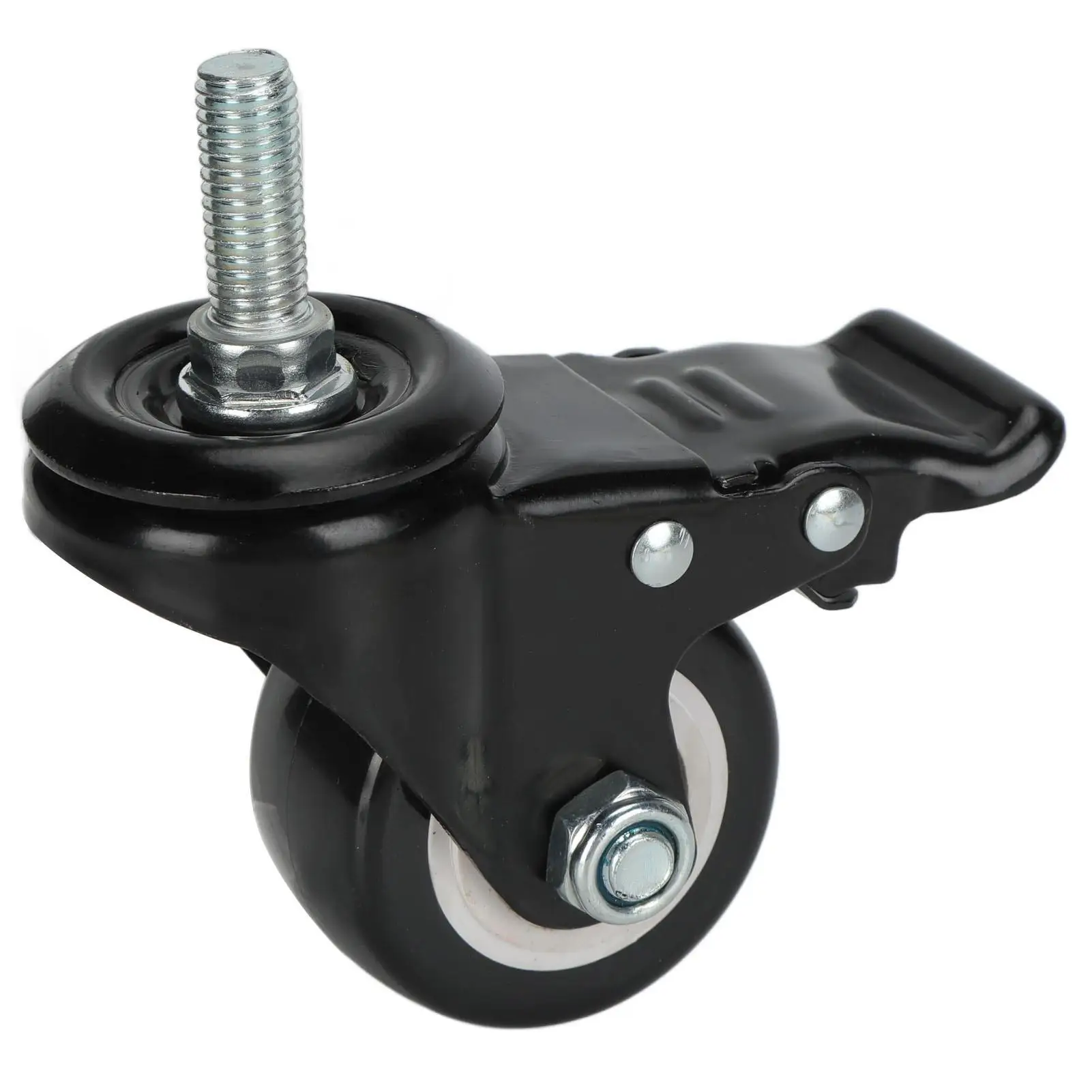 2.5in Low Noise Heavy Duty Caster Wheel with M12 Dual Bearing & Brake - Perfect for Trolleys