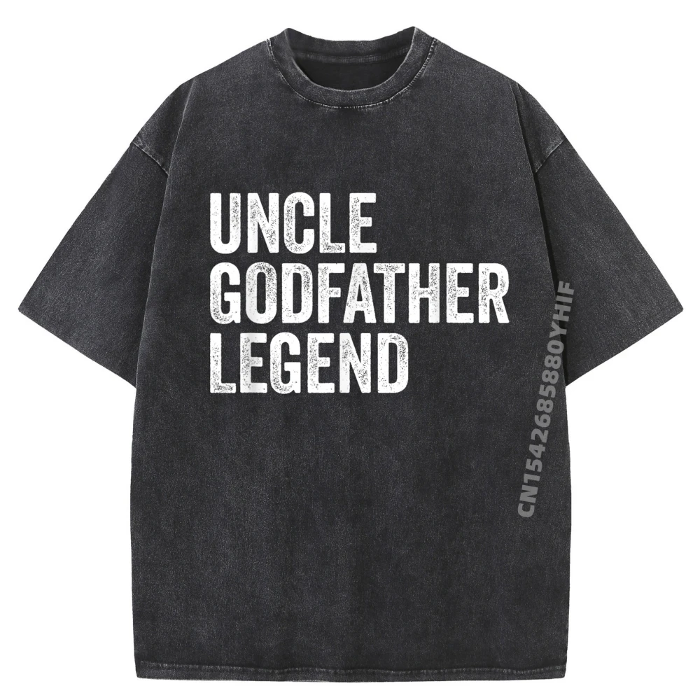 

Tees Tops Shirts Uncle Godfather Legend For A Classic Youth Washed Tshirts Outdoor Funky Printed Clothes