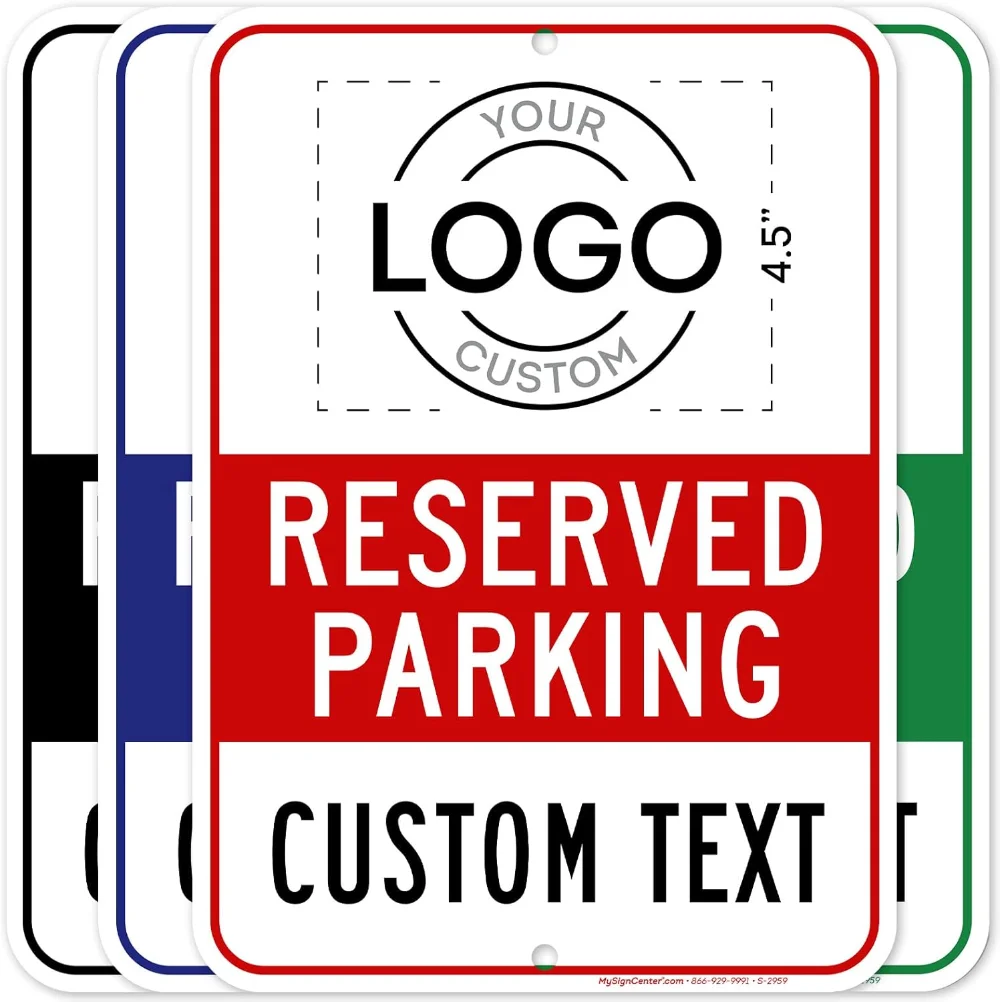 

Custom No Parking Sign and Reserved Parking Signs for Business Personalized Parking Space Markers for Office or Commercial Use