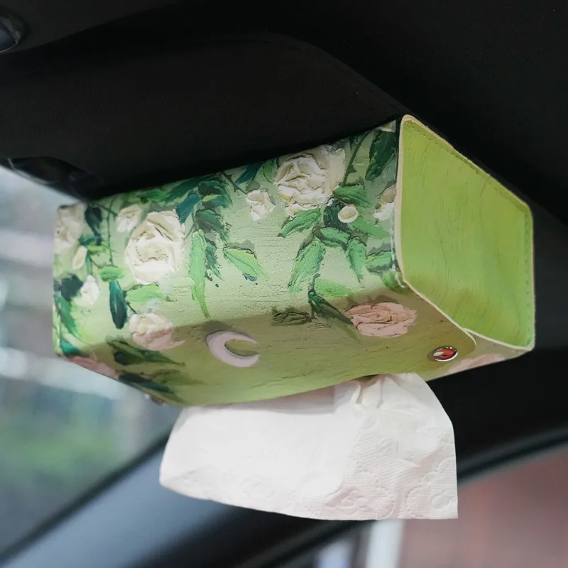 Luxury Tissue Box PU Leather Napkin Case Tissue Paper Holder Desktop Home Decoration Creative Paper Towel Cover Kleenex Box