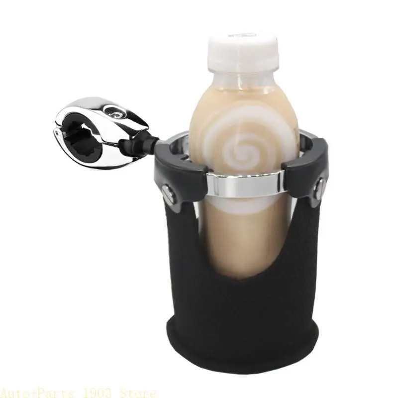 

E21C Motorcycle Handlebar Cup Holder Adjustable Motorcycle ATV Beverage Water Bottle Drink Cup Holder for 7/8" 1” 1 1/4”