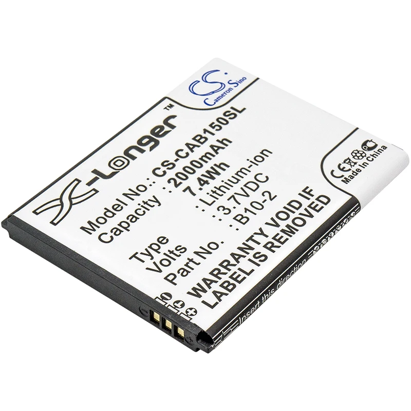 

Li-ion Mobile, SmartPhone Battery for CAT, 3.7V, 2000mAh, Compatible Models: B15, B15Q, B15Q AM