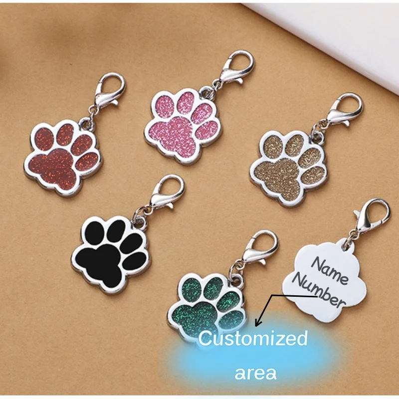 Exquisite Cats And Dogs Anti-lost Listing, Multi-color, Firm, Not Easy To Drop, Nameplate, High-value Fashion, Customizable Con