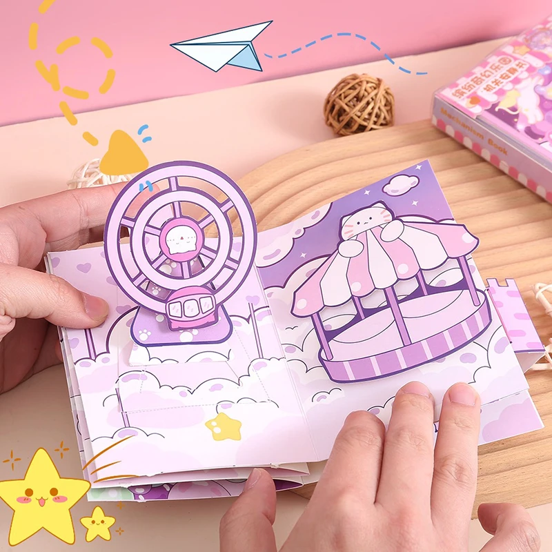 Cartoon Cute Quiet Book Organ Book Girl Dress Up Material Book Children's Handmade DIY Stress Relieving Small Toys Birthday Gift