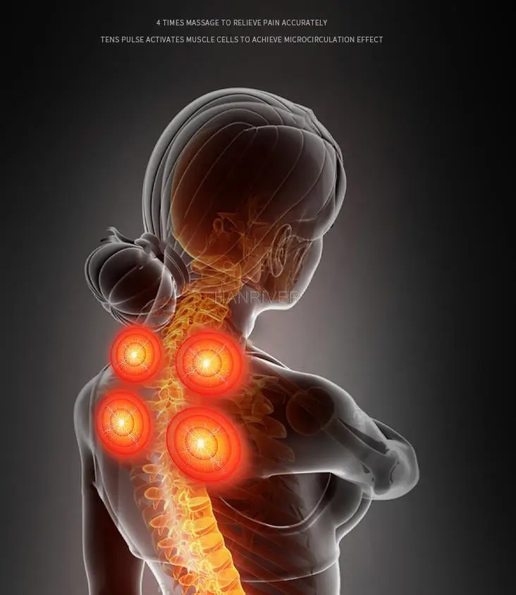 جهاز تدليك الرقبة الذكي 4D القابل لإعادة الشحن لتخفيف آلام الرقبة، مدلك الرقبة الكهربائي مع 3 أوضاع و15 سرعة