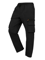 Pantalones de trabajo nuevos para hombre con múltiples bolsillos y cordón ajustable, pantalones de pierna recta de secado rápido