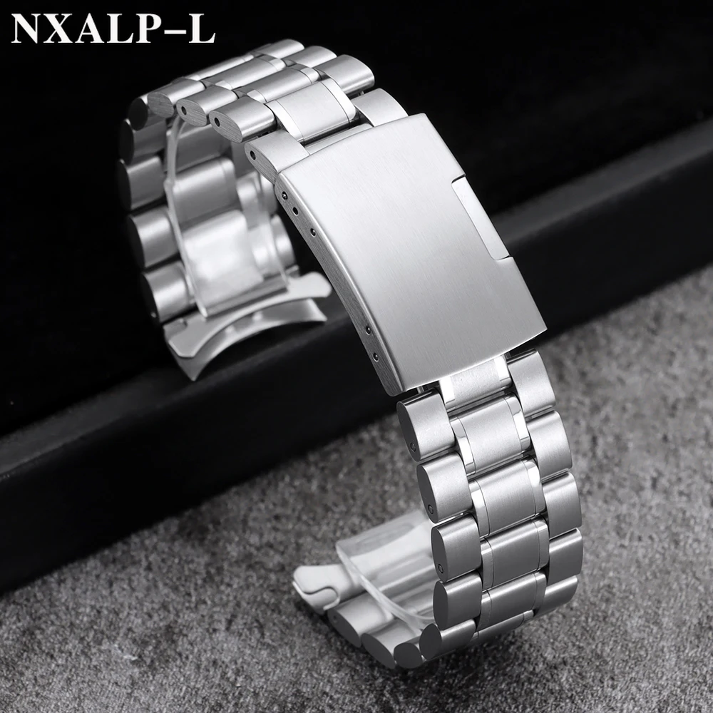 Arc Stainless Steel Watch Band 20mm 22mm for Omega Bracelet for Seiko for Tissot Universal Solid Metal Strap 16mm 18mm 24mm