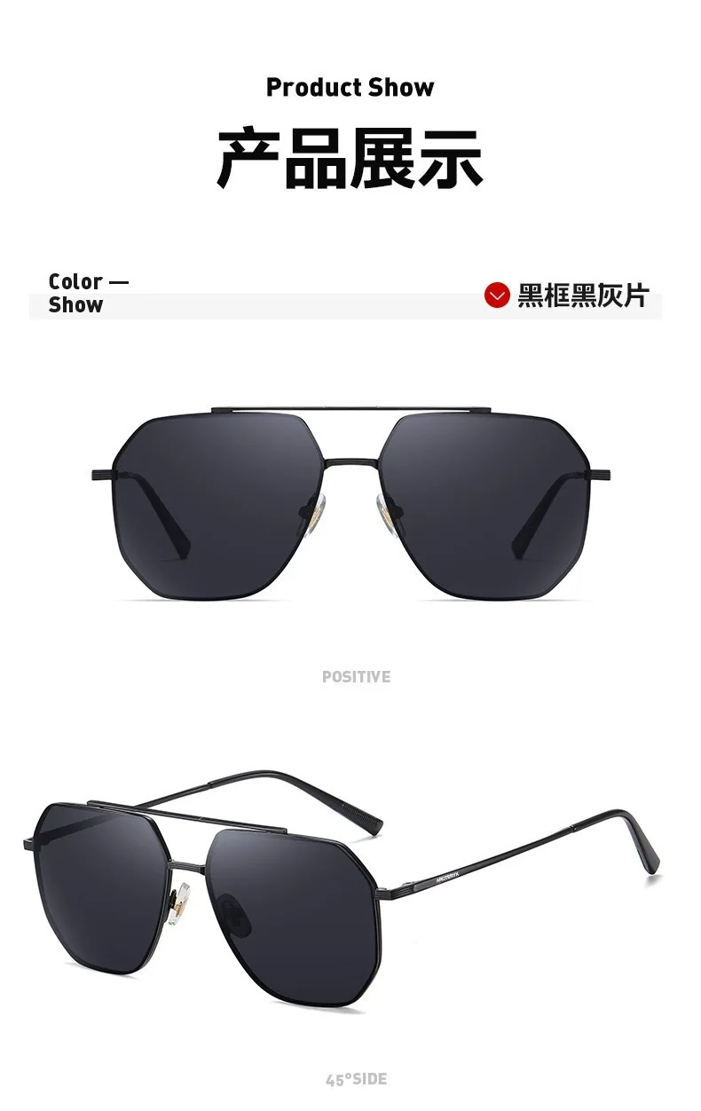Sonnenbrille mit Metallrahmen für Herren, hochauflösende Unisex-Sonnenbrille, Angeln, Sonnenschutz, Uv400, Sommerbrille, Spiegellinsen, Schutzbrille – Detail 18