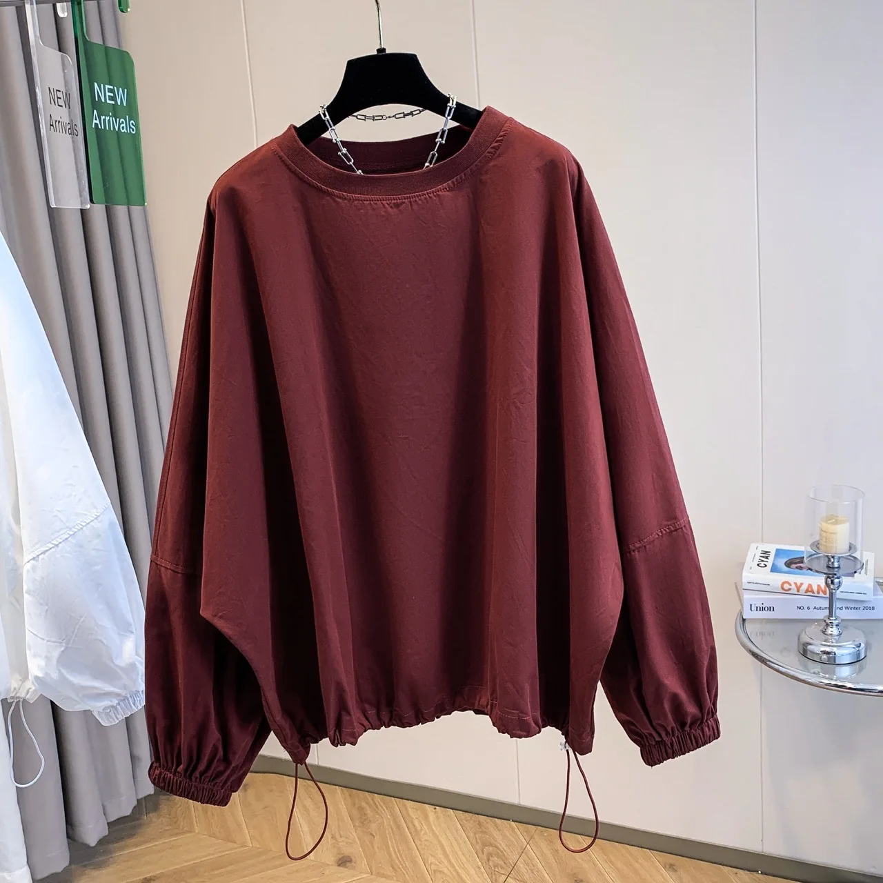 

Loose Casual Batwing Sleeve Early Autumn Shirt Women's plus Size Fashionable Versatile High-End Anti-Aging Casual Style Cotto...