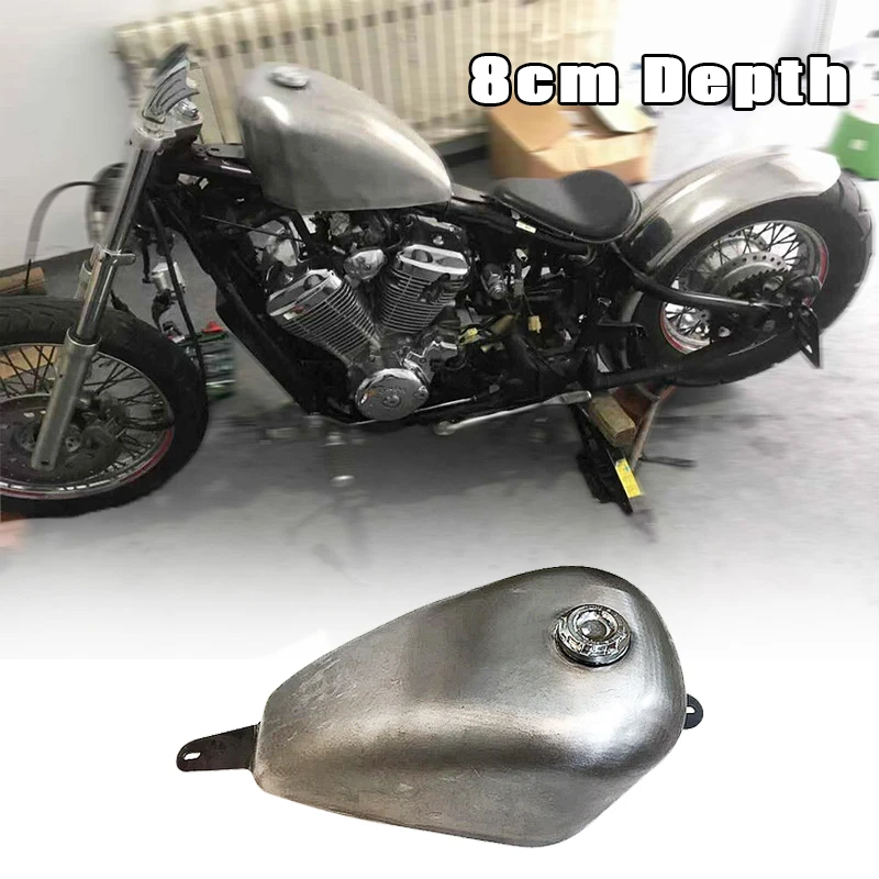 Tanque de Combustible Delantero de 9L para Motocicleta HONDA Steed 400 600 VLX 400 600 Shadow VT600, Profundidad de 8cm, Repuesto