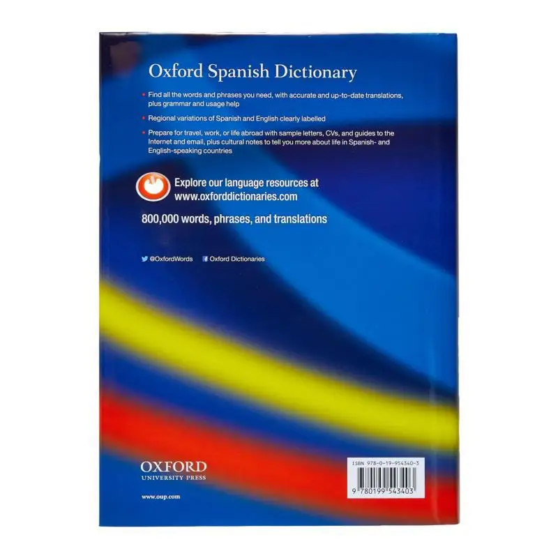 Oxford Spanish Dictionary Oxford Languages Oxford University Press 9780199543403 Book