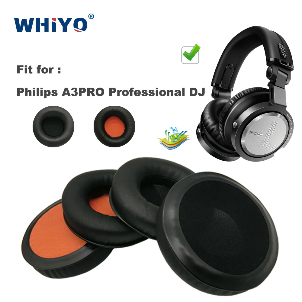 Bantalan telinga pengganti untuk Philips A3PRO, Headset DJ profesional, suku cadang Earmuff kulit penutup lengan Earphone